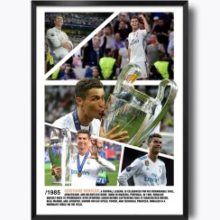 تصویر تابلو کلاژ فوتبالی کریستیانو رونالدو 