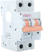 تصویر فیوز مینیاتوری دو پل 25 آمپر ویسنا مدل 6KA (تیپ C) Visena 6KA Single-Pole Miniature Circuit Breaker 25 amp