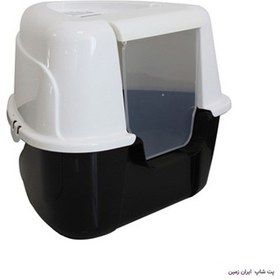 تصویر ظرف خاک مسقف ام پتس مدل تنیس M-pet Tanis Cat Toilet Size L 