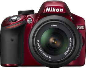 تصویر Nikon D3200 24.2 MP CMOS Digital SLR با 18-55mm f / 3.5-5.6 AF-S DX VR NIKKOR لنزهای زوم (قرمز) ا Nikon D3200 24.2 MP CMOS Digital SLR with 18-55mm f/3.5-5.6 AF-S DX VR NIKKOR Zoom Lens (Red) Red w/ 18-55mm Base Nikon D3200 24.2 MP CMOS Digital SLR with 18-55mm f/3.5-5.6 AF-S DX VR NIKKOR Zoom Lens (Red) Red w/ 18-55mm Base
