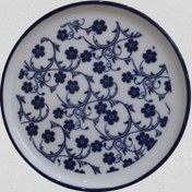 تصویر کیک خوری گرد چینی گل آبی دنی هوم 