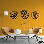 تصویر استیکر دیواری ست 3 تکه طبیعت 