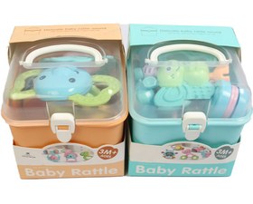 تصویر ست جغجغه 5 عددی طرح حیوانات Baby Rattle 