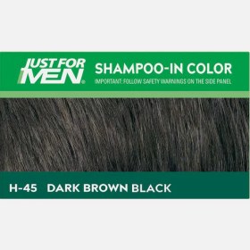 تصویر شامپو رنگ مردانه جاست فورمن شماره H-45 رنگ قهوه ای مشکی تیره JUST FOR MEN SHAMPOO-IN HAIRCOLOR H-40 DARK BROWN BLACK