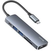 تصویر هاب و رم ریدر Yesido HB11 USB 3.0/HDMI/Type-C To Type-C Yesido HB11 USB 3.0/HDMI/Type-C To Type-C Hub With SD/TF Card Slot