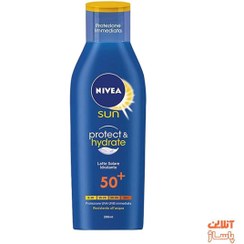 تصویر لوسیون بدن ضد آفتاب نیوآ مدل +Protect and Hydrate SPF50 حجم 200 میلی لیتر Nivea Protect and Hydrate Sun Lotion SPF50+ 200ml