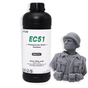 تصویر رزین EC51 سخت رزیون رنگ خاکستری Resione LITLIQ EC51 Fast Standard ABS-like Resin 