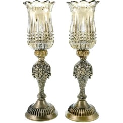 تصویر شمعدان ترنادو کد ShT-37C مجموعه ۲ عددی 