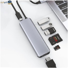 تصویر هاب USB-C ویوو 7 پورت مدل Alpha 731HC WiWU Alpha 731HC Usb C Hub 7-in-1 Latptop Adapter