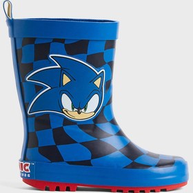 تصویر چکمه‌های بارانی با طرح سونیک برای کودکان برند H&M Kids Sonic Print Wellington Boots