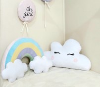 تصویر کوسن فانتزی اتاق کودک طرح ابر Cloud plush cushion