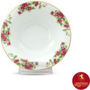 تصویر کاسه سالاد خوری چینی زرین ایران مدل بیدگل سایز ۱۴ درجه یک بسته ۶ عددی 