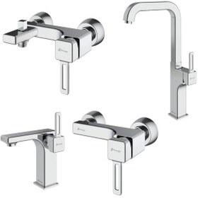 تصویر ست شیرآلات شودر مدل میشل - کروم Shouder Set Faucet Michel Model