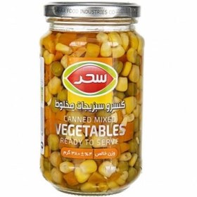 تصویر کنسرو سبزیجات مخلوط سحر 380 گرمی 