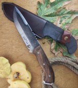 تصویر چاقوی بوشکرفت مصطفی (دست ساز زنجان) تیغه فولاد فنر + غلاف چرمی 