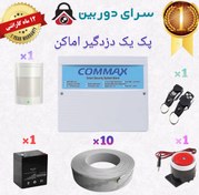 تصویر پک کامل یک چشمی دزدگیر اماکن سیمکارتی کوماکس مدل 310 اقتصادی Full pack of one-eye burglar alarm with Simcard Komax model 310 economic