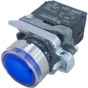 تصویر شاسی استارت چراغدار آبی هارمونی طرح اشنایدر XB4-BW3661 