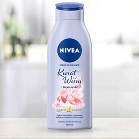 تصویر لوسیون بدن نیوا Nivea با عصاره شکوفه گیلاس و روغن جوجوبا حجم 400 میلی 