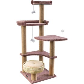 تصویر درخت گربه شش طبقه نیناپت کد J Ninapet Cat Tree Code J