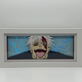 تصویر تابلو لایت باکس انیمه ای گوجو جوجیتسو کایزن | Satoru Gojo jujutsu kaisen Anime Light Box 