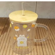 تصویر ماگ پیرکس درب بامبو خرگوش 