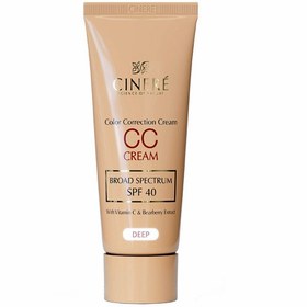 تصویر سی سی کرم حاوی SPF40 بژ تیره سینره 40 میلی لیتر Cinere Deep Color Correction Cream 40 SPF40 ml