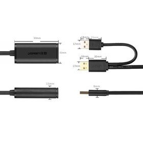 تصویر کابل افزایش طول Ugreen US137 20213 USB 5m ا Ugreen US137 20213 USB 5m Male to USB Female Cable Ugreen US137 20213 USB 5m Male to USB Female Cable