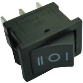 تصویر کلید راکر سه حالته کوچک 3 پین - Small three-pin three-position rocker switch 