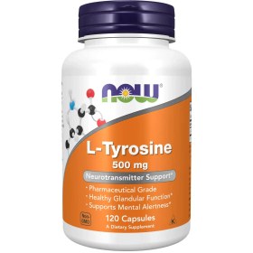 تصویر ال-تیروزین ناو NOW L-Tyrosine ۵۰۰mg