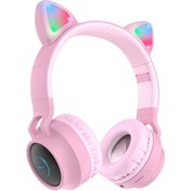 تصویر هدفون وایرلس کودکان گرین لاین GN Green Lion GK-300 Kids Wireless Headphone -Pink