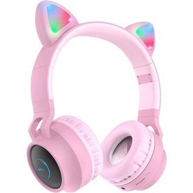 تصویر هدفون وایرلس کودکان گرین لاین GN Green Lion GK-300 Kids Wireless Headphone -Pink