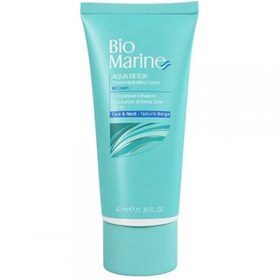 تصویر کرم رطوبت رسان رنگی بژ طبیعی بایومارین Aqua Detox Tinted Hydrating Cream Bio Marine 