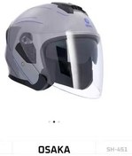 تصویر کلاه کاسکت موتورسیکلت صورتی جت و OFC SH 451 آسفالت لیزر اوزاکا ناردو Shiro 