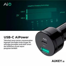 تصویر شارژر فندکی آکی مدل CC-Y9 Aukey CC-Y9 Car Charger