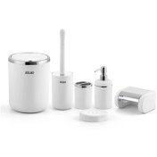 تصویر ست سرویس بهداشتی اطلس ATLAS 6 تکه مدل الیت سفید کروم کد 393 