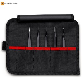 تصویر مجموعه 5 عددی پنس کنیپکس مدل 920001ESD Universal Tweezers Set