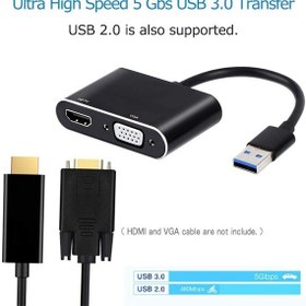 تصویر مبدل USB3.0 به VGA+HDMI+AUDIO 