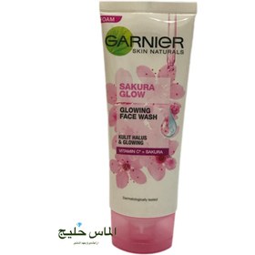 تصویر فوم شستشوی صورت گارنیر GARNIER مدل SAKura foam ا Garnier Sakura White Pinkish Radiance Gentle Cleansing Foam Garnier Sakura White Pinkish Radiance Gentle Cleansing Foam