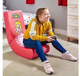 تصویر صندلی گیمینگ کنسولی ایکس راکر مدل X Rocker Nintendo All-Star Peach VIDEO ROCKER X Rocker 2020097 Nintendo All-Star Peach VIDEO ROCKER Gaming Chair