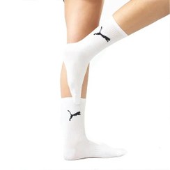 تصویر جوراب ساقدار اسپرت آپتیمیست طرح Puma‎‎ - سفید Optimist sports tights with Puma design