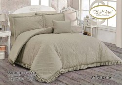 تصویر روتختی دونفره لاویتا مدل AYNUR-007 کتان چیندار 