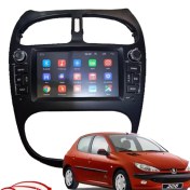 تصویر مانیتور اندروید پژو 206 مدل 7 اینچ دو ولومه Peugeot 206 7-inch Android monitor with two volumes