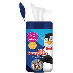 تصویر دستمال مرطوب سگ و گربه مستر پنگوئن ۵۰ برگی Mr. Panguin Pet Wet Wipes 50 pcs