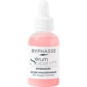 تصویر سرم آبرسان صورت هیالورونیک اسید بایفاس Byphasse Sorbet Serum Nº1 50ml