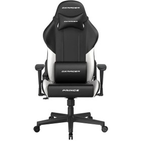 تصویر صندلی گیمینگ دی ایکس ریسر مدل P132 2025 مشکی سفید 