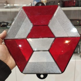 تصویر شبرنگ جیکا 6 ضلعی - سفید قرمز 