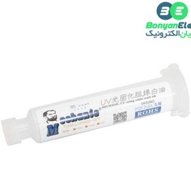 تصویر رنگ محافظ مدار چاپی UV سفید 10cc مارک Mechanic 