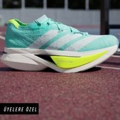 تصویر کفش ورزشی آدیداس،بانوان و آقایان, رنگ آبی سفید زرد، اورجینال با فاکتور adidas, مدل ADIZERO PRIME X3 STRUNG 