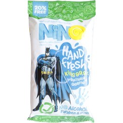 تصویر دستمال مرطوب نینو طرح Bat Man بسته 10 عددی nino Wet Wipes Box