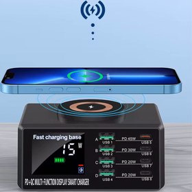 تصویر شارژر بی سیم Porodo PD-MFMGFC-BK 110W Porodo PD-MFMGFC-BK 110W Wireless Charger